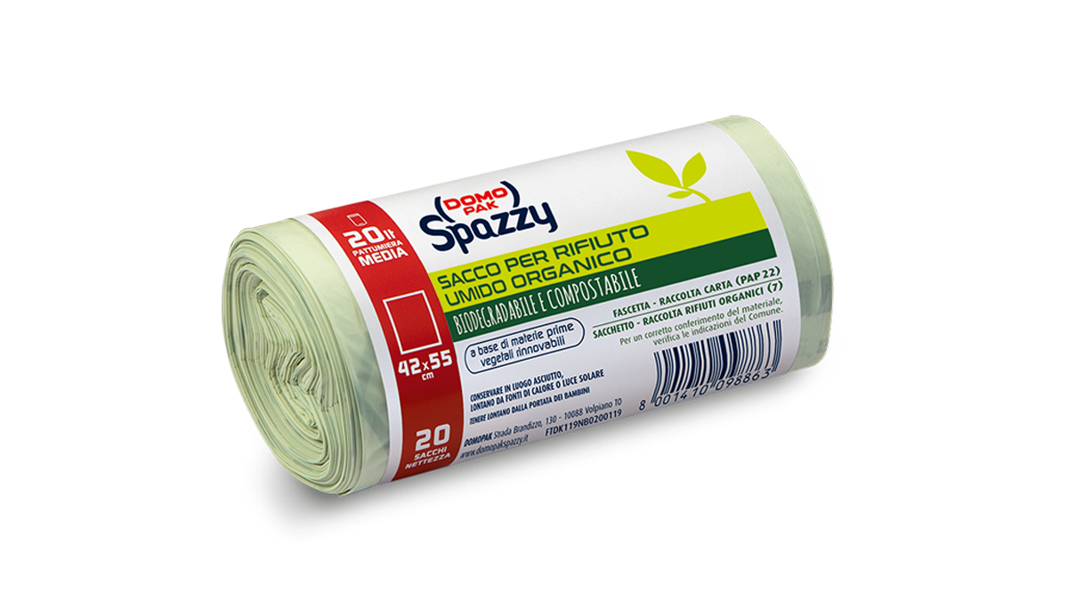 DOMOPAK SPAZZY ACCIAIO LT.30 PZ.15 CON BLOCCASAC